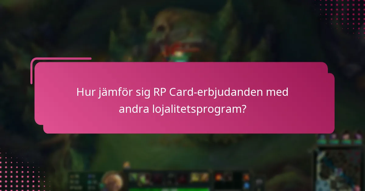 Vilka säsongsbetonade erbjudanden är för närvarande tillgängliga för RP-kort?