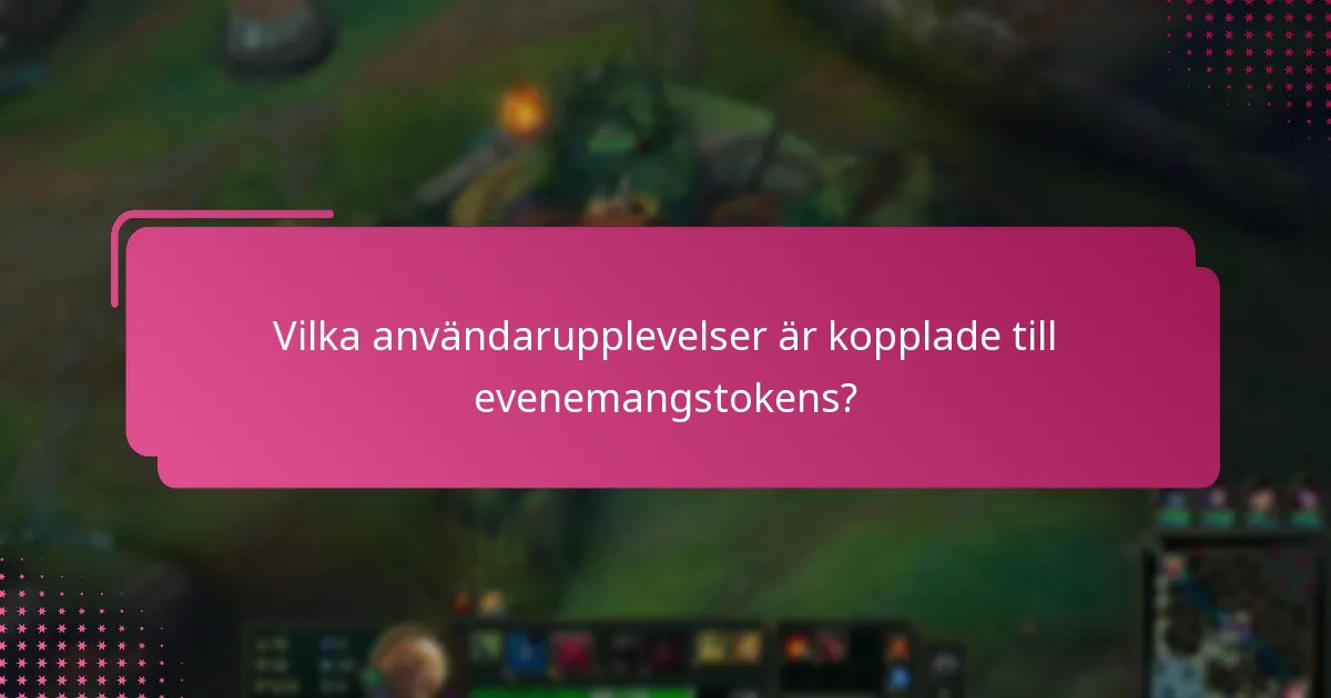 Vilka expertinsikter finns om evenemangstokens?