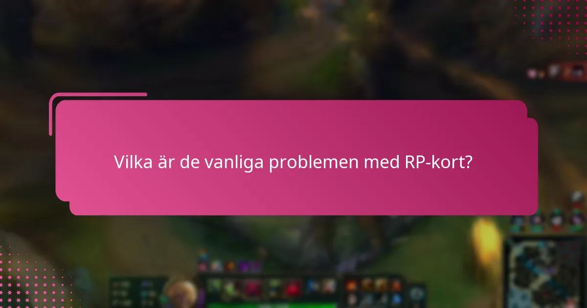 Vilka lösningar finns tillgängliga för ihållande RP-kortsproblem?